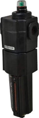 Norgren - 1/2" Port Coalescing Filter - Aluminum Bowl, Automatic Drain, 250 Max psi, 0.01 Micron Rating, 3.15" Wide x 11.4" High - USA Tool & Supply
