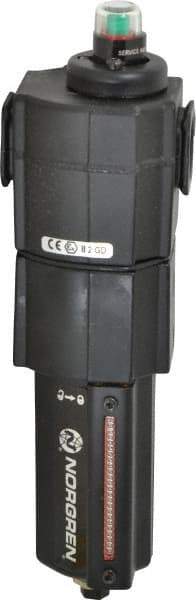 Norgren - 3/4" Port Coalescing Filter - Aluminum Bowl, Automatic Drain, 250 Max psi, 0.01 Micron Rating, 3.15" Wide x 11.4" High - USA Tool & Supply