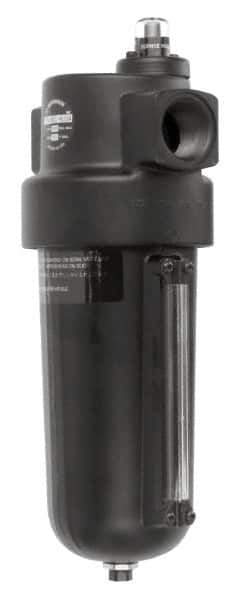 Norgren - 2" Port Coalescing Filter - Aluminum Bowl, Automatic Drain, 250 Max psi, 0.01 Micron Rating, 8.22" Wide x 27.12" High - USA Tool & Supply
