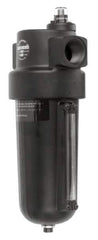 Norgren - 1-1/2" Port Coalescing Filter - Aluminum Bowl, Automatic Drain, 250 Max psi, 0.01 Micron Rating, 8.22" Wide x 27.12" High - USA Tool & Supply