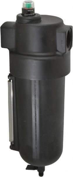 Norgren - 1" Port Coalescing Filter - Aluminum Bowl, Manual Drain, 250 Max psi, 0.01 Micron Rating, 4-3/4" Wide x 13-1/4" High - USA Tool & Supply