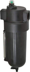 Norgren - 1" Port Coalescing Filter - Aluminum Bowl, Manual Drain, 250 Max psi, 0.01 Micron Rating, 4-3/4" Wide x 13-1/4" High - USA Tool & Supply