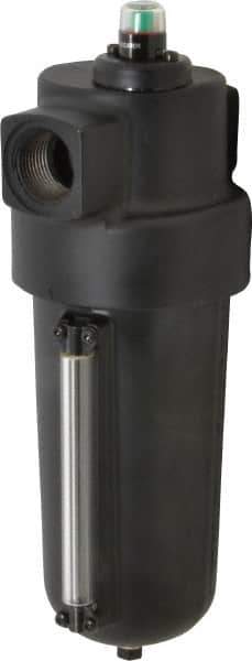 Norgren - 1" Port Coalescing Filter - Aluminum Bowl, Automatic Drain, 250 Max psi, 0.01 Micron Rating, 4-3/4" Wide x 13-1/4" High - USA Tool & Supply