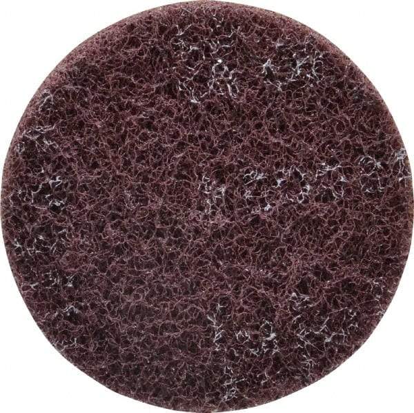 3M - 4" Medium Grade Aluminum Oxide Deburring Disc - 1/4" Center Hole, Arbor Connection, Maroon, 6,000 Max RPM - USA Tool & Supply