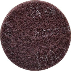 3M - 4" Medium Grade Aluminum Oxide Deburring Disc - 1/4" Center Hole, Arbor Connection, Maroon, 6,000 Max RPM - USA Tool & Supply