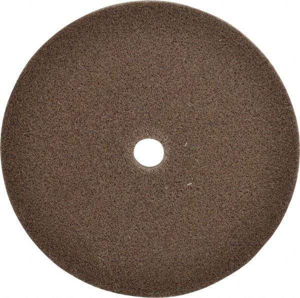 3M - 6" Diam, 1/4" Face Width, 5/8" Center Hole, Medium Grade, Aluminum Oxide Deburring Wheel - Unitized, Hard Density 7 Grade, 7,500 RPM - USA Tool & Supply