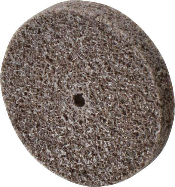 3M - 1-1/2" Diam, 1/4" Face Width, 1/8" Center Hole, Fine Grade, Aluminum Oxide Deburring Wheel - Unitized, Medium Density 5 Grade, 30,100 RPM - USA Tool & Supply
