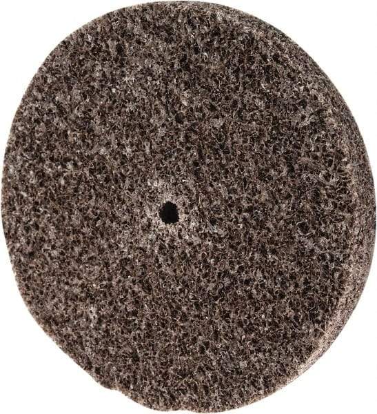 3M - 2" Diam, 1/4" Face Width, 1/8" Center Hole, Medium Grade, Aluminum Oxide Deburring Wheel - Unitized, Hard Density 7 Grade, 22,100 RPM - USA Tool & Supply