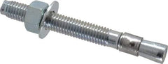 Red Head - 1/2 Inch Diameter, 1/2-13 Inch Thread, 4-1/2 Inch Overall Length, Grade 3, Wedge Expansion Concrete Anchor - Steel, Zinc Plated, 3 Inch Thread Length, Tie Wire Head, 1/2 Inch Drill - USA Tool & Supply