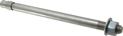 Red Head - 3/4" Diam, 3/4-10, 12" OAL, Grade 3, Wedge Expansion Concrete Anchor - Steel, Zinc Plated, 1-3/4" Thread Length, Tie Wire Head, 3/4" Drill - USA Tool & Supply