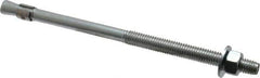 Red Head - 3/8 Inch Diameter, 3/8-16 Inch Thread, 7 Inch Overall Length, Grade 3, Wedge Expansion Concrete Anchor - Steel, Zinc Plated, 3-7/8 Inch Thread Length, Tie Wire Head, 3/8 Inch Drill - USA Tool & Supply