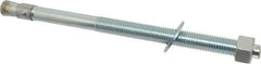 Red Head - 5/8 Inch Diameter, 5/8-11 Inch Thread, 10 Inch Overall Length, Grade 3, Wedge Expansion Concrete Anchor - Steel, Zinc Plated, 5-3/4 Inch Thread Length, Tie Wire Head, 5/8 Inch Drill - USA Tool & Supply