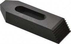 TE-CO - 1/2" Stud, Steel, Plain Strap Clamp - 1-5/16" Travel, 4" OAL x 1-1/4" Wide x 3/4" High, Black Oxide Finish, Tapered Nose - USA Tool & Supply