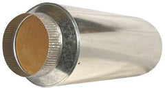 Suncourt - 8" ID Galvanized Duct Muffler - 24" Long x 12" Wide, 26 Gage, 1 Piece - USA Tool & Supply