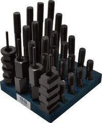 TE-CO - 38 Piece, 3/4-10 Stud, 13/16" T Slot, T Nut & Stud Kit - 1-1/4" T-Slot Nut Width, 3, 4, 5, 6, 7, 8" Stud Lengths - USA Tool & Supply