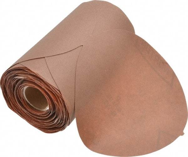 Norton - 5" Diam, 220 Grit Aluminum Oxide Adhesive PSA Disc - Fine Grade, Brown, B Weighted Backing, Flexible - USA Tool & Supply
