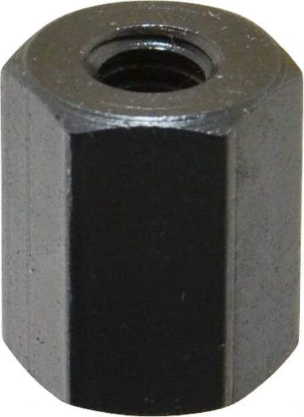 TE-CO - M6x1.00 Metric Coarse, 16mm OAL Steel Standard Coupling Nut - Black Oxide Coated, 13mm Width Across Flats - USA Tool & Supply