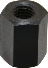 TE-CO - M8x1.25 Metric Coarse, 19mm OAL Steel Standard Coupling Nut - Black Oxide Coated, 14mm Width Across Flats - USA Tool & Supply