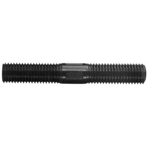 M10x1.50 110mm OAL Equal Double Threaded Stud Steel, 35mm Equal Thread Length, Metric