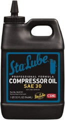 CRC - Bottle, ISO 100, SAE 30W, Air Compressor Oil - USA Tool & Supply