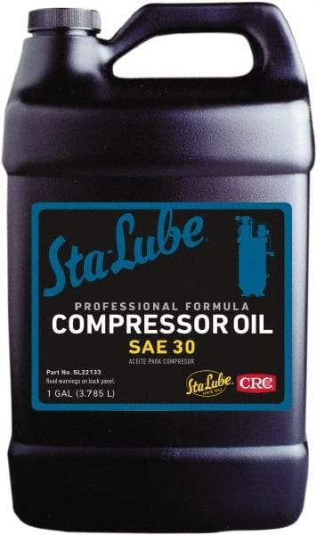 CRC - 1 Gal Bottle, ISO 100, SAE 30W, Air Compressor Oil - USA Tool & Supply