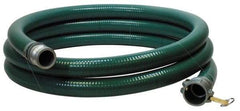 Alliance Hose & Rubber - -10 to 130°F, 4" Inside x 4.49" Outside Diam, PVC Liquid Suction & Discharge Hose - Green, 20' Long, 55 psi Working Pressure, 28 Vacuum Rating - USA Tool & Supply