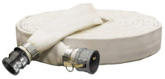 Alliance Hose & Rubber - -5 to 130°F, 2-1/2" Inside x 2-1/2" Outside Diam, Polyester Liquid Suction & Discharge Hose - White, 100' Long, 125 psi Working Pressure - USA Tool & Supply
