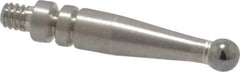 Mitutoyo - 2mm Ball Diam, Carbide, Ball Test Indicator Contact Point - 0.59" Contact Point Length, Use with Mitutoyo 513 Series Dial Test Indicators - USA Tool & Supply