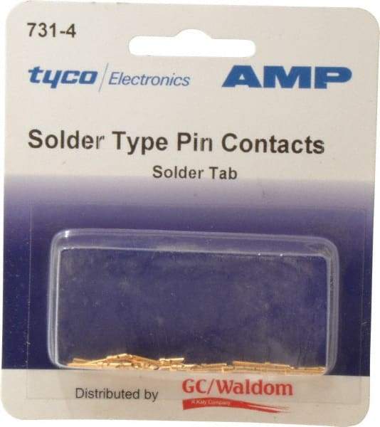 Tyco/Amp - 18 AWG Wire Modular Receptacle Plug Connector Pin Solder Cup Contact - USA Tool & Supply