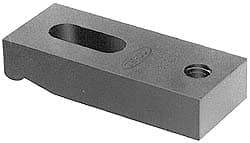 Gibraltar - 1/2" Stud, Medium Carbon Steel, Strap Clamp - 1" Travel, 4" OAL x 1-1/4" Wide x 5/8" High, Black Oxide Finish, Radius Nose - USA Tool & Supply