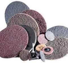 Brite Star - 1" Disc Diam, 11 Grit, Aluminum Oxide Quick Change Disc - Type R Attaching System, Nonwoven, Maroon, Medium Grade, 20,000 RPM, RC Series - USA Tool & Supply