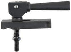 Value Collection - 5/16-18 Tap Size, Steel Strap Clamp Assembly - Center Cam, 0.333" Strap Thickness, 13/16" Travel, 3-1/4" Strap Len, 1-1/4" Strap Width - USA Tool & Supply