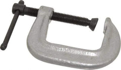 Gibraltar - Light-Duty 1-1/2" Max Opening, 1-1/2" Throat Depth, Cast Iron Standard C-Clamp - 400 Lb Capacity, 0" Min Opening, Standard Throat Depth, Malleable Cast Iron Screw - USA Tool & Supply