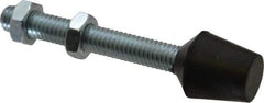 De-Sta-Co - 3/8-16 Carbon Steel Cap Tip Clamp Spindle Assembly - 63.5mm Thread Length, 88.9mm OAL, Flat Tip Cap, 0.88" Tip Surface Diam, Use with Toggle Clamps - USA Tool & Supply