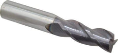ProMax - 1/2", 3 Flute, Single End, Solid Carbide, 0.02" Corner Radius End Mill - 3" OAL, 35° Helix, Right Hand Flute, 1-1/4" LOC, Right Hand Cut - USA Tool & Supply