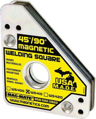 Mag-Mate - 3-3/4" Wide x 3/4" Deep x 4-3/8" High, Rare Earth Magnetic Welding & Fabrication Square - 75 Lb Average Pull Force - USA Tool & Supply