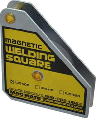 Mag-Mate - 3-3/4" Wide x 3/4" Deep x 4-3/8" High, Rare Earth Magnetic Welding & Fabrication Square - 75 Lb Average Pull Force - USA Tool & Supply