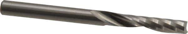 Onsrud - 1/4" Cutting Diam x 1-1/4" Length of Cut, 1 Flute, Upcut Spiral Router Bit - Uncoated, Right Hand Cut, Solid Carbide, 3" OAL x 1/4" Shank Diam, Single Edge, 21° Helix Angle - USA Tool & Supply