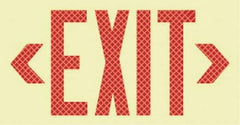 NMC - Exit, Plastic Exit Sign - 17" Wide x 10" High, Glow-in-the-Dark - USA Tool & Supply