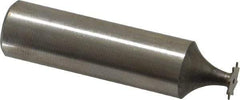 Made in USA - 5/16" Diam x 1/64" Face Width, High Speed Steel, 8 Teeth, Shank Connection Woodruff Keyseat Cutter - Uncoated, 2-1/16" OAL x 1/2" Shank, Straight Teeth - USA Tool & Supply