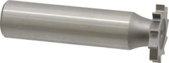 Made in USA - 3/4" Diam x 7/64" Face Width, High Speed Steel, 14 Teeth, Shank Connection Woodruff Keyseat Cutter - Uncoated, 2-1/8" OAL x 1/2" Shank, Straight Teeth - USA Tool & Supply