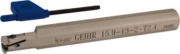 Iscar - GEHI, Internal, Right Hand, 0.094" Max Depth of Cut, 0.075 to 0.095" Groove Width, Indexable Grooving Tool Holder - GEMI.., GEPI.. Insert Compatibility, 5/8" Shank Width, 5" OAL, Through Coolant - USA Tool & Supply