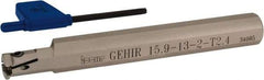 Iscar - GEHI, Internal, Right Hand, 0.094" Max Depth of Cut, 0.075 to 0.095" Groove Width, Indexable Grooving Tool Holder - GEMI.., GEPI.. Insert Compatibility, 5/8" Shank Width, 5" OAL, Through Coolant - USA Tool & Supply
