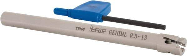 Iscar - GEHIM, Internal, Left Hand, 0.098" Max Depth of Cut, 0.031 to 0.075" Groove Width, Indexable Grooving Tool Holder - GEPI.. Insert Compatibility, 3/8" Shank Width, 5" OAL, Through Coolant - USA Tool & Supply