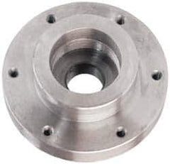Buck Chuck Company - Adapter Back Plate for 6" Diam Self Centering Lathe Chucks - 2-3/16 - 10 Mount, 2.192" Through Hole Diam, 4.906mm ID, 6-1/2" OD, 0.947" Flange Height, Steel - USA Tool & Supply
