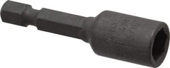 Wera - 5/16" Magnetic Nutsetter - 1/4" Hex Drive, 2" OAL, 1/2" Socket Nose Diam - USA Tool & Supply