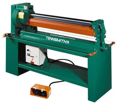 Tennsmith - 20 Gauge Max Stainless Steel Capacity, 49 Inch Max Forming Width, Floor Machine, Electric Slip Roll - 3/4 hp, 77 Inch Overall Width, x 50 Inch Overall Height, 3 Inch Slip Roll Diameter, 3/8, 1/2, 5/8 Inch Wire Groove Width, 230/460 Voltage - USA Tool & Supply