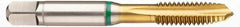 Guhring - 5/16-24 UNF, 3 Flutes, Plug Chamfer, TiN Finish, Cobalt Spiral Point STI Tap - 0.381" Shank Diam, 11/16" Thread Length, 0.286" Square Size, 3B Class of Fit, Series 3991 - Exact Industrial Supply