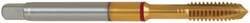 Guhring - M16x1.50 Metric Fine, 4 Flute, TiN Finish, Powdered Metal Spiral Point Tap - Plug Chamfer, Right Hand Thread, 100mm OAL, 0.48" Shank Diam, 6H Class of Fit, Series 4123 - Exact Industrial Supply