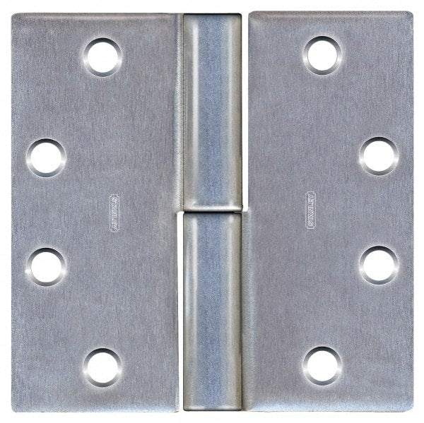 Stanley - 4-1/2" Long x 4-1/2" Wide 304 Stainless Steel Full Mortise Commercial Hinge - USA Tool & Supply